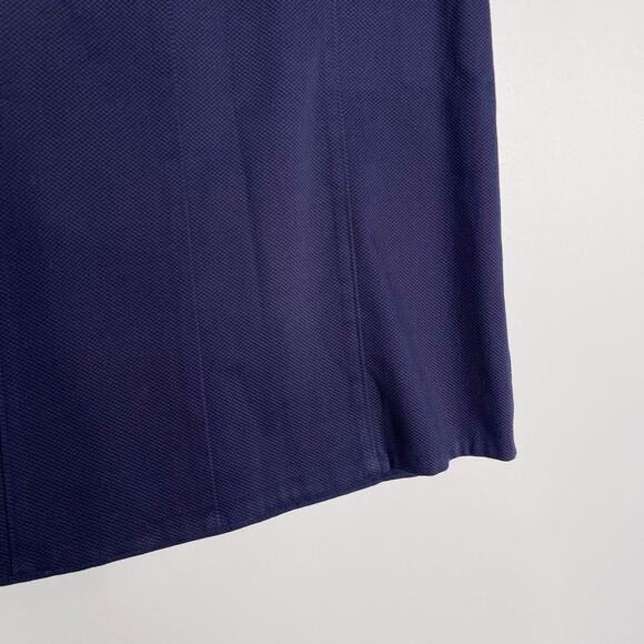 J McLaughlin Size 10 Navy Blue Cotton Stretch Textured Mini Skirt Made in USA - Picture 4 of 10